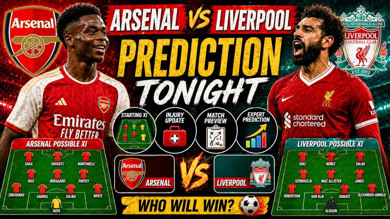 Arsenal vs Liverpool predicted lineup, injury news, and match preview