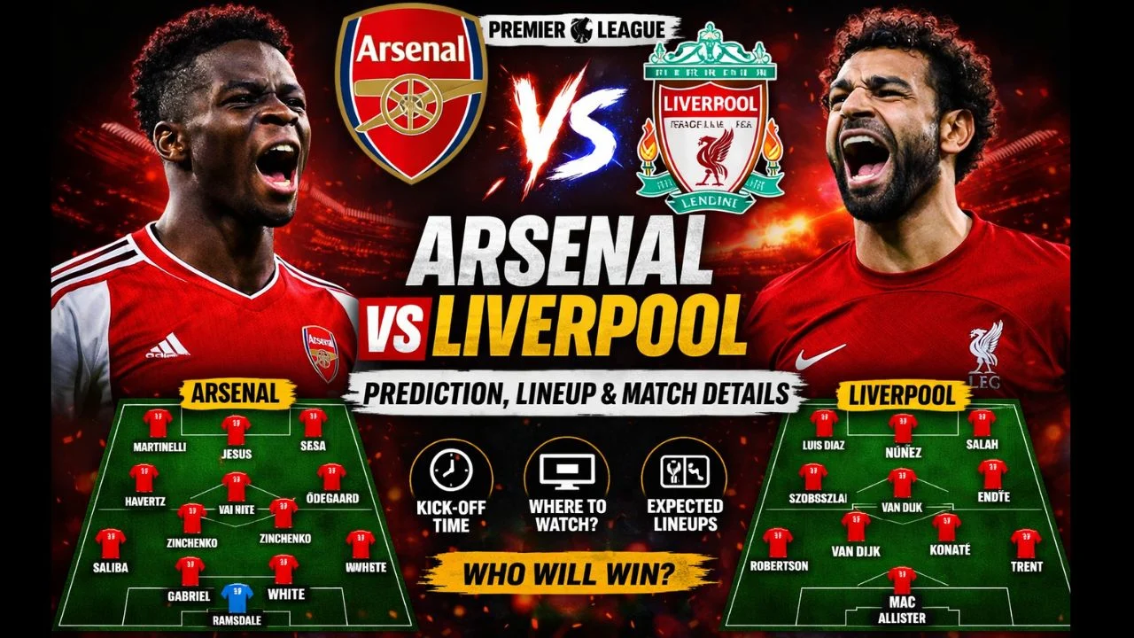 Arsenal vs Liverpool Prediction, Lineup & Match Details