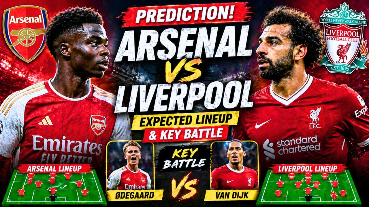 Arsenal vs Liverpool prediction expected lineup key battle