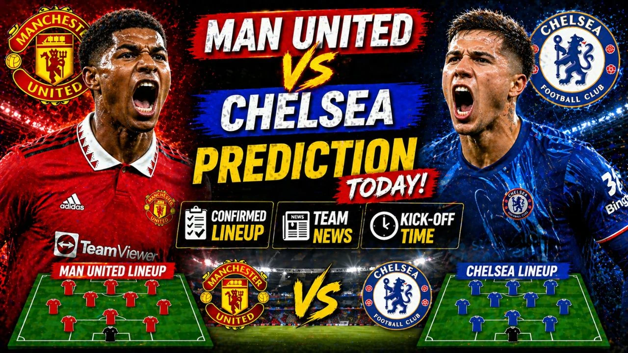 Manchester United vs Chelsea prediction confirmed lineup kick off time
