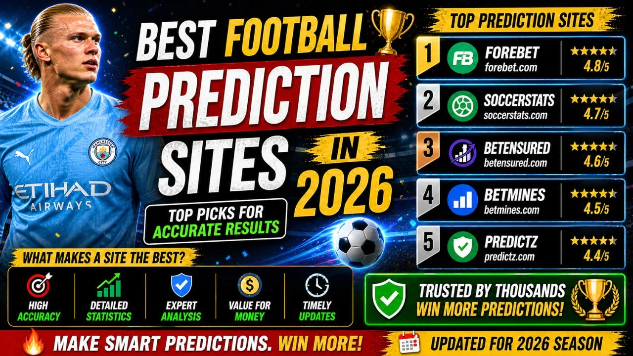 Best football prediction sites 2026 with accurate match results